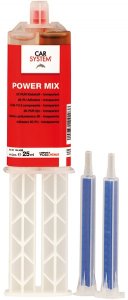 Car System Power Mix 2K PU lijm 25ml. zwart