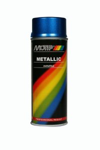 Motip Metallic Lak spuitbus 400ml. blauw 04044