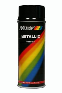 Motip Metallic Lak spuitbus 400ml. zwart 04049